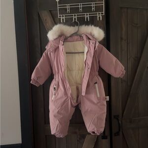Amazon Kids Pink Puffer Jacket with Fur Hood